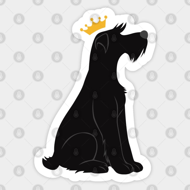 Schnauzer Prince Sticker by SakuraDragon